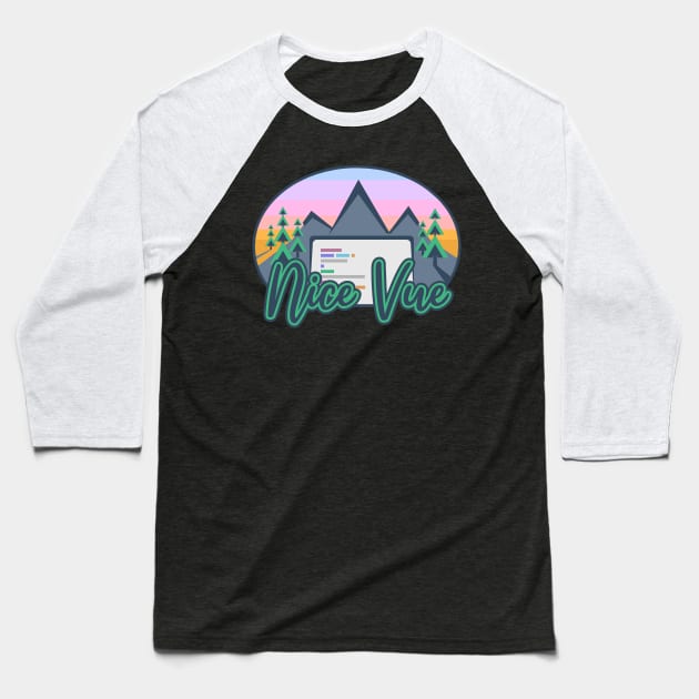 Nice Vue Baseball T-Shirt by Decked Developer